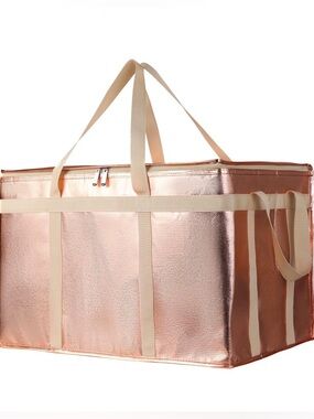 NIP Bodaon Insulated Delivery Bag,Hot/Cold,Large Capacity,Reusable,Gold Color